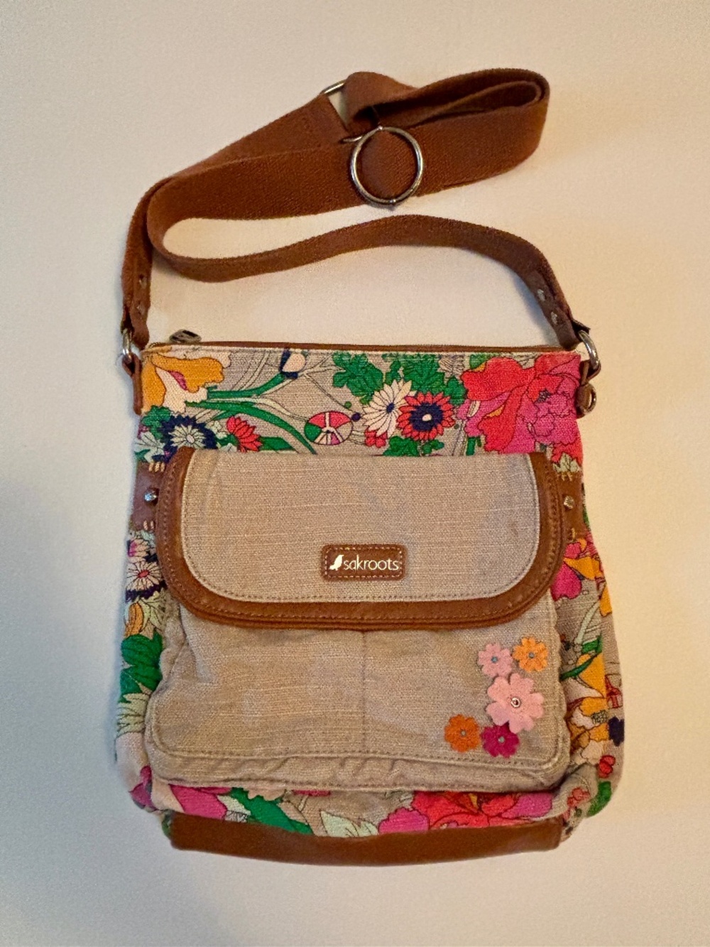 Sakroots #225 Floral Crossbody Bag